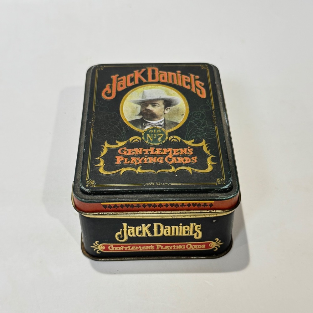 Jack Daniels Gentlemens Playing Cards Vintage Tin Hudson-Scott & Sons England